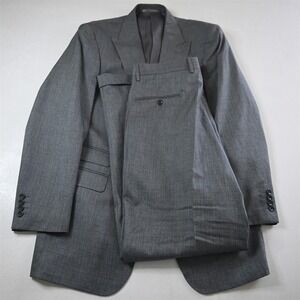 Apollo‎ King 42L 34x34 Gray Sharkskin Mens Jacket Pants Suit